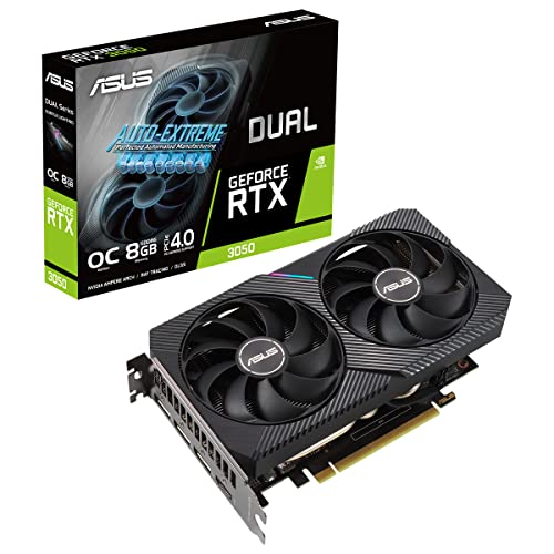 ASUS Dual GeForce RTX 5050 8GB GDDR6 OC Edition Gaming Grafikkarte (Nvidia GeForce RTX5050 DLSS 4, 2,5-Slot Design, PCIe 5.0, 3X DisplayPort 2.1b, 1x HDMI 2.1b)