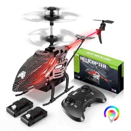 Mucek 2.4G RC Hubschrauber Ferngesteuert, LED-Lichter, 3,5 Kanäle, Gyroskop und Feste Höhe, Kinderspielzeug Flugzeug geeignet für innen und außen