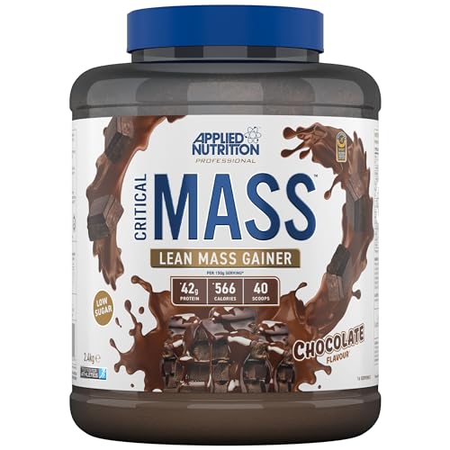 Applied Nutrition Mass Gainer Critical Mass Professional – Protein Pulver für die Gewichtszunahme, Hochkalorischer Weight Gainer, Reine Muskelmasse (2.4kg (Pack of 1), Chocolate)