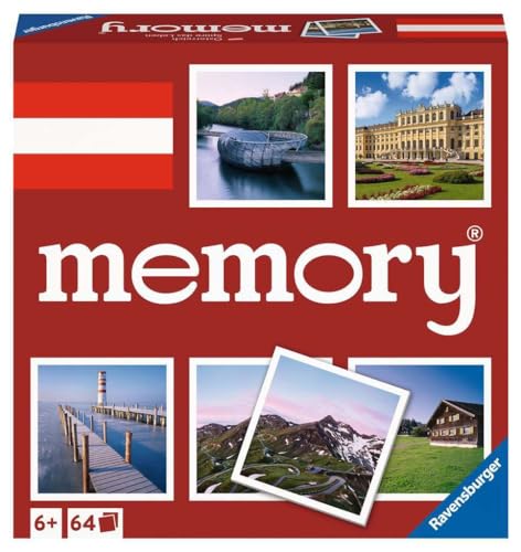 Ravensburger memory Österreich - 20884 - der Spieleklassiker mit Bildern aus Österreich, Merkspiel für 2 - 8 Spieler ab 6 Jahren