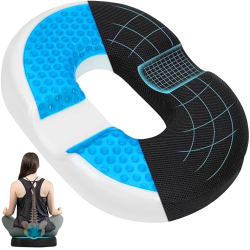 TYBYBB Orthopädisches Sitzkissen aus Memory Form Bürostuhl Chair Cushion Orthopädisch Steißbein Entlastung Steissbeinkissen Sitzring Hämorrhoiden Dekubitus Schaum Gel Donut Kissen Sitzkissen Po