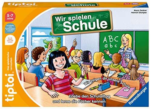 Ravensburger tiptoi Spiel - 00123 Wir Spielen Schule - Spiel ab 5 Jahren für 1-4 Spieler, Erlebe interaktiv einen kompletten Schultag