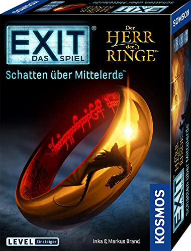 Kosmos 682248 EXIT - Das Spiel - Der Herr der Ringe, Schatten über Mittelerde, Level: Einsteiger, Escape Room Spiel, EXIT Game für 1 bis 4 Spieler ab 10 Jahre, EIN einmaliges Gesellschaftsspiel