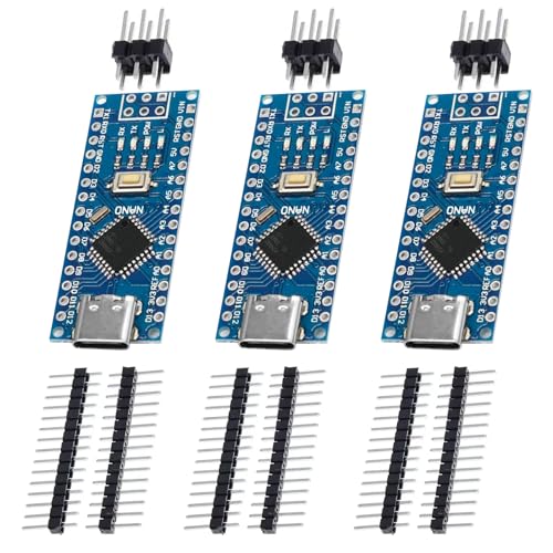ARCELI 3 Stück Nano Boards mit CH340 chip Modul für Type-C Stecker Nano Board 5V 16M Mainboards Entwicklungsboard Kompatibel mit Arduino IDE