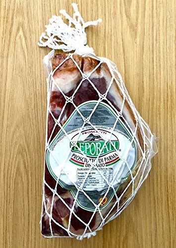 Parmaschinken Spezial Angebot - PROSCIUTTO di Parma DOP LEPORATI mind. 24 Monate gereift am Stück- Gambero Rosso Qualität (1000gr vorderes Viertel)