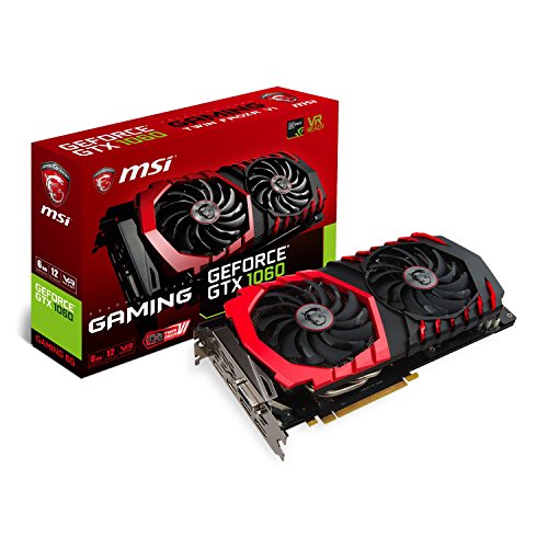 MSI GeForce GTX 1060 Gaming 6GB Nvidia GDDR5 1x HDMI, 3x DP, 1x DL-DVI-D, 2 Slot Afterburner OC, VR Ready, 4K-optimiert, Grafikkarte
