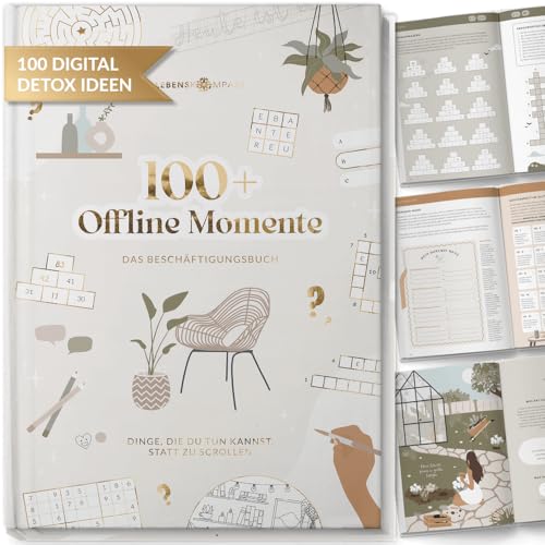 Lebenskompass® Beschäftigungsbuch – 100 kreative Beschäftigungen für weniger Screentime & mehr Me-Time – Inspirationen, Rätsel & Challenges - Offline-Buch