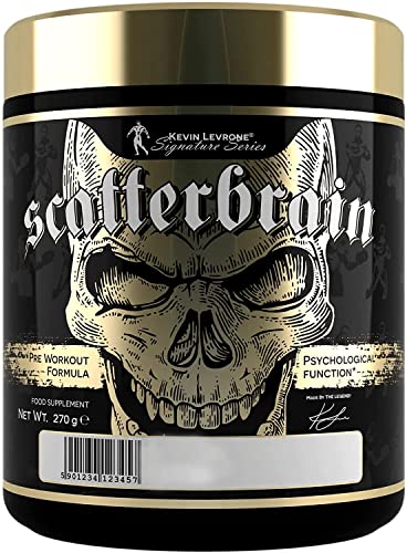 KEVIN LEVRONE Scatterbrain | 270g je Behälter | Hardcore Training Booster | Beta Alanin Citrullin Koffein | Body Building supplement (Orange-Mango)