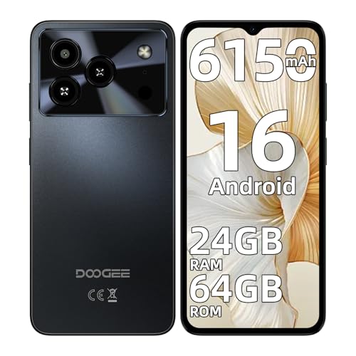 DOOGEE Note 56(2025) Android 16 Smartphone Ohne Vertrag, 64GB+2TB Handy Ohne Vertrag, 6150mAh Handy Günstig, 6.56