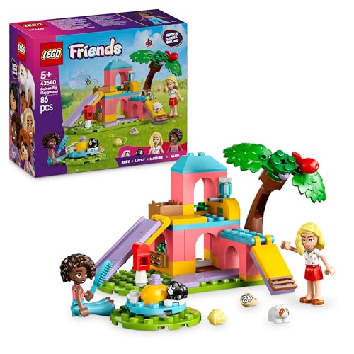 LEGO Friends Meerschweinchen Spielplatz - Kinder Spielzeug mit 2 Minifiguren, 2 Tierfiguren und viel Zubehör für die Haustierpflege - Kreatives Geschenk für Mädchen und Jungen ab 5 Jahren - 42640