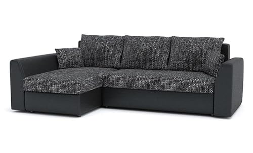 Ecksofa Paul mit Schlaffunktion! Best ECKSOFA! Eckcouch mit Bettkasten! Best! (Lawa 17 + Soft 11), Länge: 240 cm, Breite: 140 cm, Höhe: 85 cm
