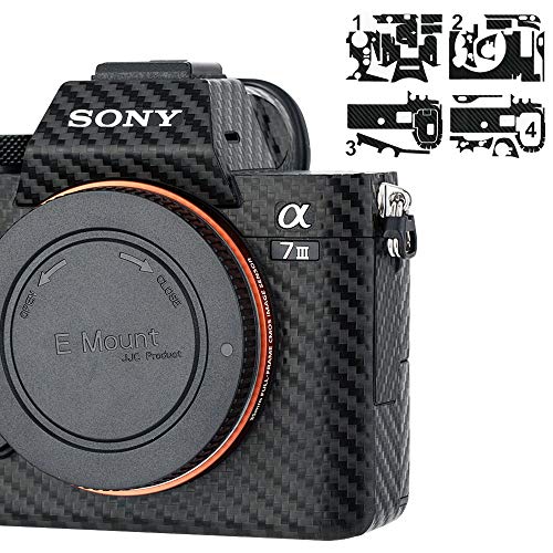Anti-Kratz Schutz Aufkleber für Sony Alpha 7 III 7R III/Sony A7 III A7R III Kamera Anti-Rutsch Carbonfaser-Muster-Sticker