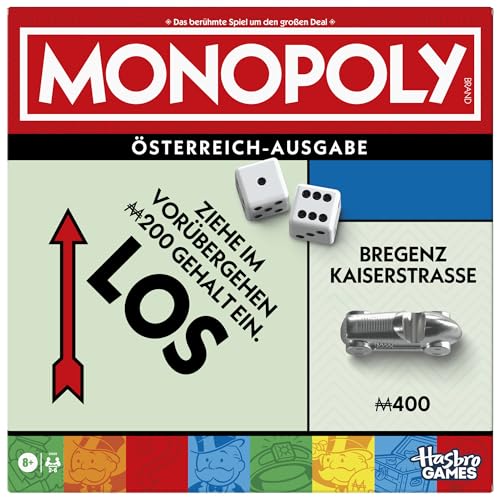 Monopoly Brettspiel mit Aufbewahrungsfach und größeren Spielfiguren - Deutsche Fassung