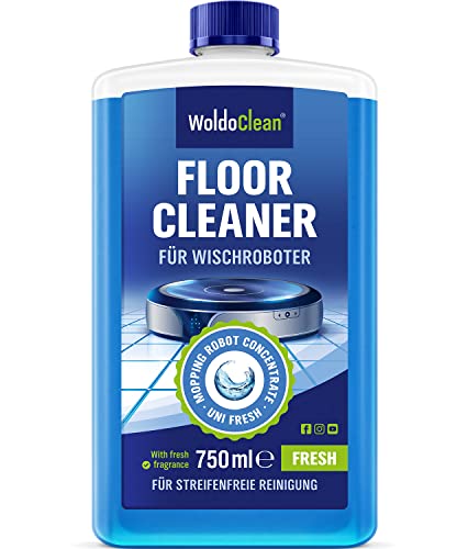 WoldoClean Wischroboter Bodenreiniger Konzentrat 750 ml - streifenfrei für alle Hartböden & Wischroboter, frischer Duft