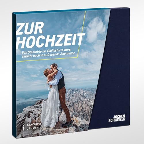 JOCHEN SCHWEIZER Geschenkbox Zur Hochzeit für Zwei, Hochzeitsgeschenk für 2 Personen, freie Erlebnis-Auswahl an ca. 463 Orten