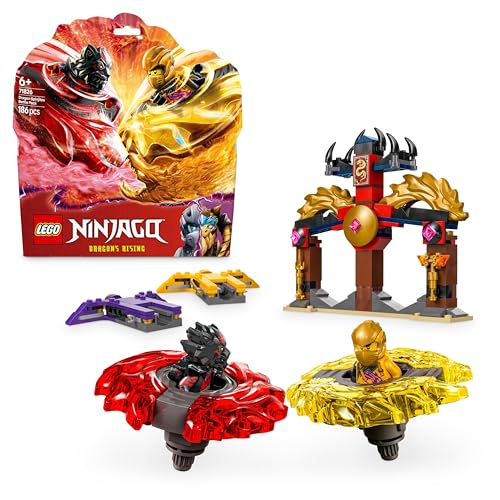 LEGO NINJAGO Drachen-Spinjitzu Battle Pack mit 2 Minifiguren - Ninja Spielzeug mit Spinner für Jungen und Mädchen ab 6 Jahren - Geschenkidee für Fans der TV-Serie Aufstieg der Drachen 71826