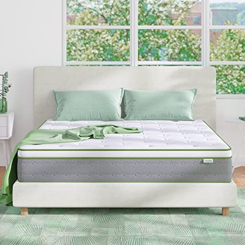 Novilla Tonnentaschenfederkernmatratze 180x200 Federkernmatratze Höhe 20cm Härtegrad H2 H3 Öko Tex Zertifiziert Rollmatratze mit Gel Memory Schaum Mittelfest Punktelastizität