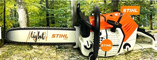 Kinder-Kettensäge 40 cm, sehr realistisch mit Kettenbewegung und echten Geräuschen, entworfen von Stihl, Originalprodukt