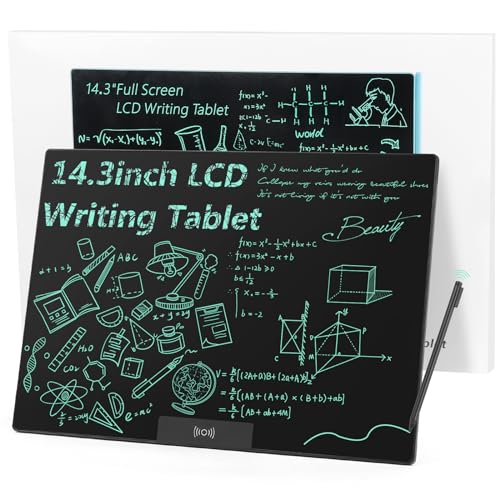 Czemo LCD-schreibtafel 14.3 Zoll, Wiederverwendbar LCD-Schreibtafeln Erwachsene, Digitales Schreibtablett Zaubertafel für Büro, Klassenzimmer, Memo, Notizen, Agenda, Skizzen, Einfarbig