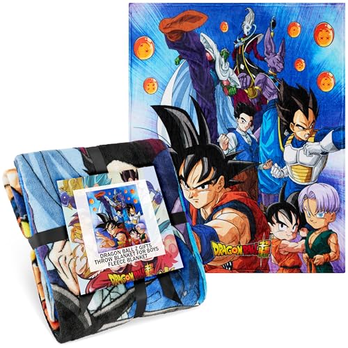 Dragon Ball Z Dragonball Kuscheldecke 130x150 cm für Kinder und Erwachsene, Anime Fleecedecke für Sofa oder Bett, Geschenk für Kinder Und Fans