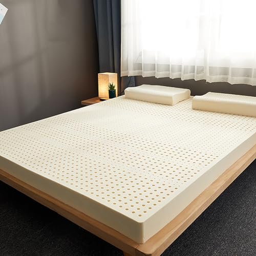 NaKeah 100% natürlicher Latex Bio atmbar und komfortabel, langlebig und Nicht leicht zu kollabieren Matratze Topper, natürliche Latex -Matratze,2.5cm,180x200cm