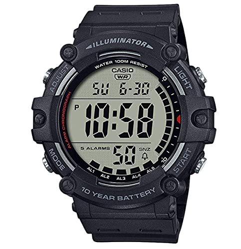 Casio Unisex-Erwachsene Digital Quartz Uhr mit Kunststoff Armband AE-1500WH-1AVEF