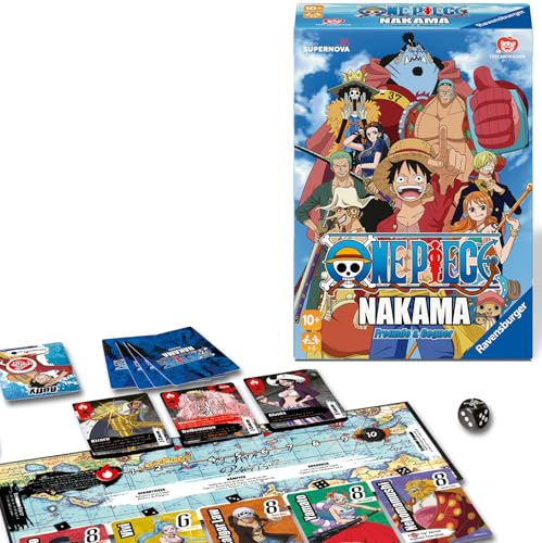 Ravensburger 24869 - One Piece Nakama - EIN kooperatives Brettspiel und Kartenspiel für 1-5 Anime-Fans ab 10 Jahren, in der Welt von One Piece