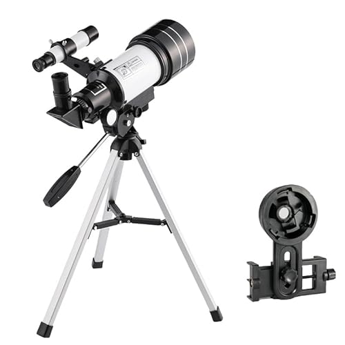 astrobupy teleskop für anfänger - Erleben Sie Astronomische Präzision - 70mm Apertur, inkl.Handyhalterung Tragbarem Stativ - Ideal für Anfänger & Kinder