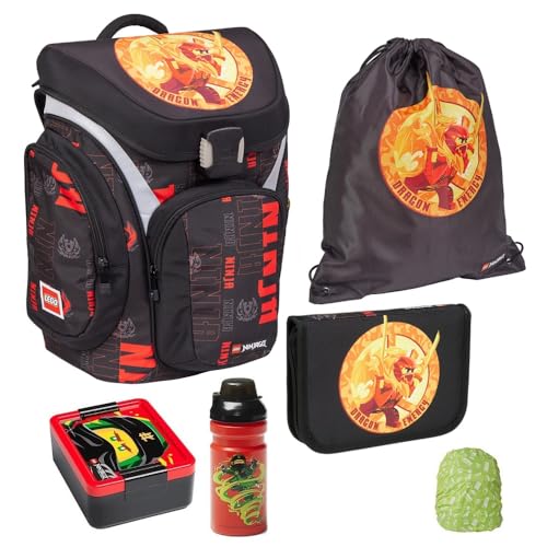 Lego Ninjago Schulranzen Set 1. Klasse Explorer Dragon Energy Premium 6 TLG. mit Federmappe