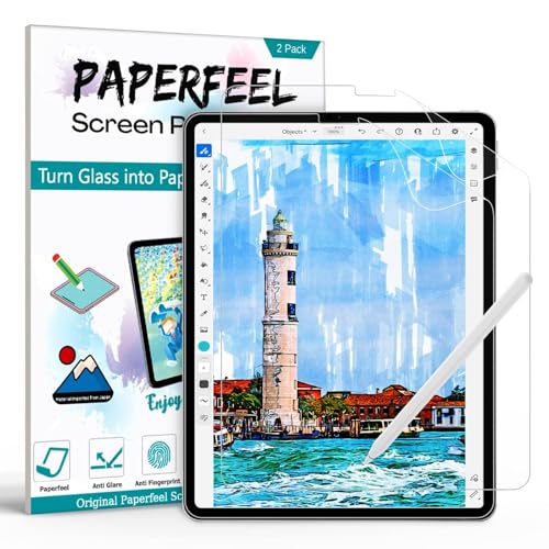 PAPERFEEL [2 Stück Schutzfolie für iPad Pro 12,9 Zoll Modell 2022/2021/ 2020/2018 (6./5./4./3. Generation), Matt Papier Folie zum Schreiben Zeichnen, Schreiben- Blendfreiem, Anti Fingerabdruck