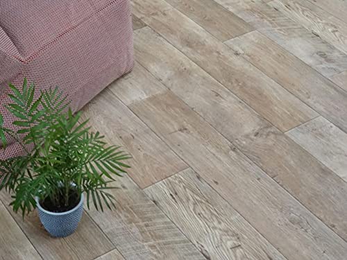 PVC Bodenbelag Vinylboden im robusten Wohn-Stil, Zuschnitt (2m breit, 4m lang)