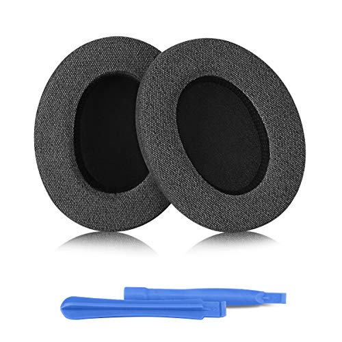ELZO Ersatz Ohrpolster für Audio-Technica ATH M50XBT M50X M40X, HyperX Cloud/Flight/Alpha/Stinger, SteelSeries Arctis 7X/9X/Pro, Sony MDR V6/V7, Ersatz Ohrkissen Headphones (Grau)