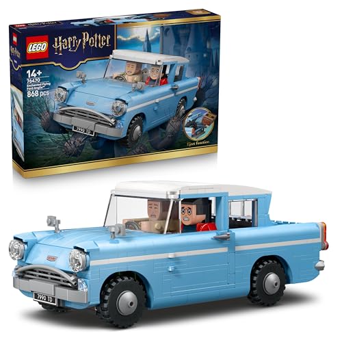 LEGO Harry Potter Fliegender Ford Anglia - Automodell-Set mit Harry, Ron und Hedwig Figuren - Kreatives Spielzeug für Kinder und Teenager - Geschenk für Mädchen, Jungen und Fans ab 14 Jahren - 76470