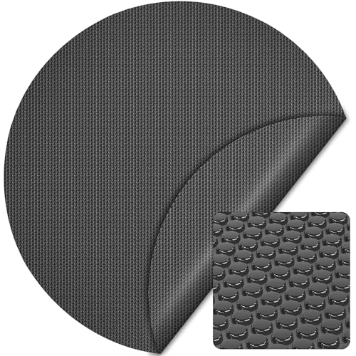 Wiltec Pool Solarfolie Ø 3,6 m, schwarz, Poolheizung aus 400 µ starkem PE Film, Poolabdeckung Poolplane Solarplane rund