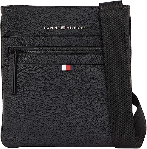 Tommy Hilfiger Herren Umhängetasche Essential PU Crossover Klein, Schwarz (Black), Einheitsgröße