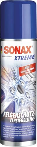 SONAX XTREME FelgenSchutzVersiegelung (250 ml) bildet einen effektiven Schutz gegen Bremsstaub, Schmutz, Salz & Wasser mit Easy-to- Clean-Effekt | Art-Nr. 02501000