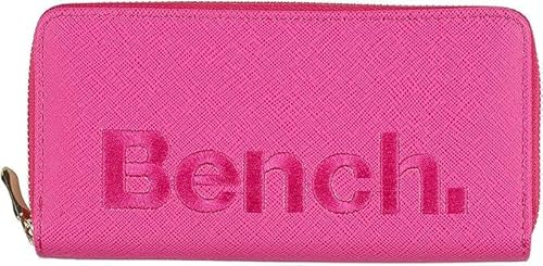 Noey & Lou Bench Damen Geldbörse XXL Portemonnaie Große Brieftasche Reißverschluss Clutch Münzörse (Pink)
