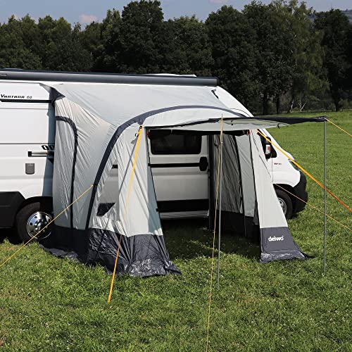 deiwo Seitenzelt 260x250cm Camping Luft Vorzelt für Wohnwagen, Wohnmobil inkl. Pumpe (260x250cm)