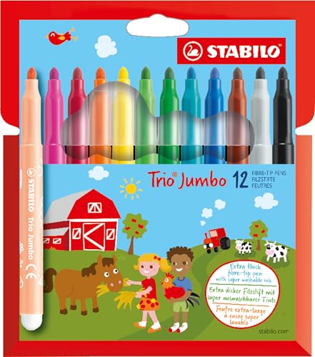 STABILO - Dicker Filzstift - Trio Jumbo - 12er Pack