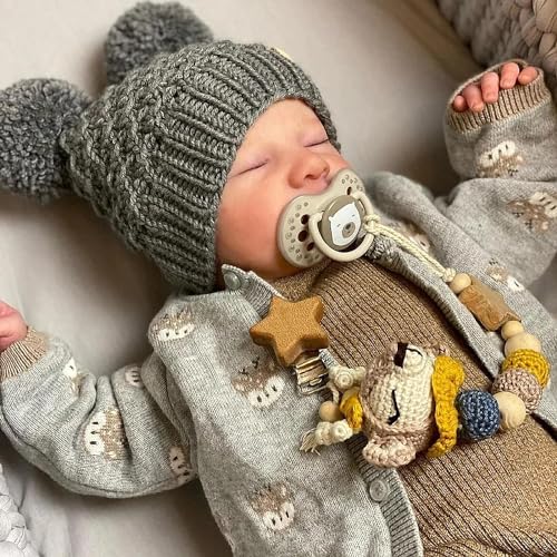 JIZHI Reborn-Baby Junge - 17-Zoll realistische, lebensechte, anatomisch korrekte Ganzkörper-Vinyl-Baby-Puppen mit Puppen-Zubehör für Kinder ab 3 Jahren