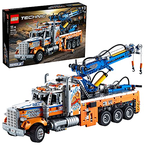 LEGO 42128 Technic Schwerlast-Abschleppwagen, Modellbauset, Technik für Kinder, Kran-Spielzeug, Geschenk für Mädchen und Jungen ab 11 Jahre