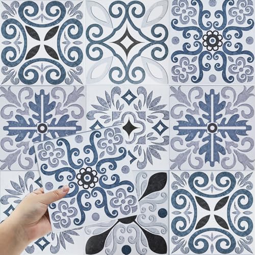 Fliesenaufkleber Bad Küche, 30 Stück Klebefliesen, 15x15cm Selbstklebende Fliesen, PVC Wandfliesen Selbstklebend, DIY Peel and Stick Tiles, Fliesenfolie Bad, Wasserfest Haftstark