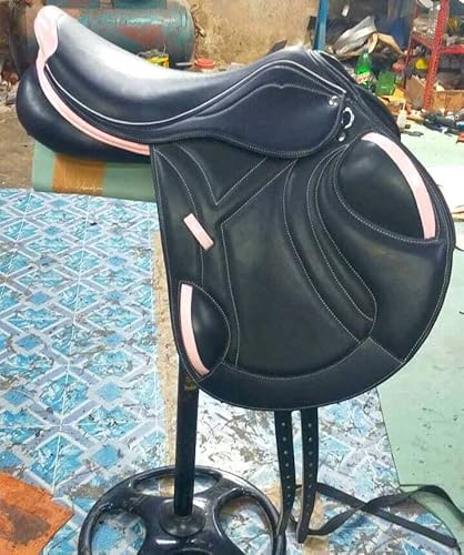 WILD RACE Leather Jumping/Close Contact, Monoflap Changeable Gullets Medium Saddle (17.5