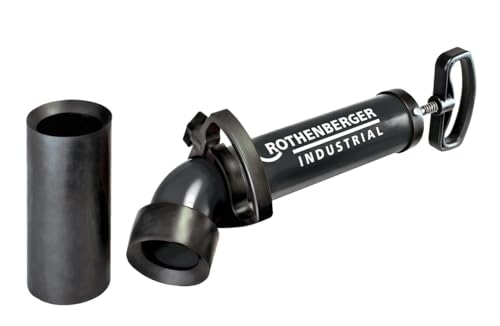 ROTHENBERGER Industrial RoPump Power Saugdruckrohrreiniger inkl. 2 Adapter, Siphon- und Abflüsse in Küche, Bad, WC, 1500002695