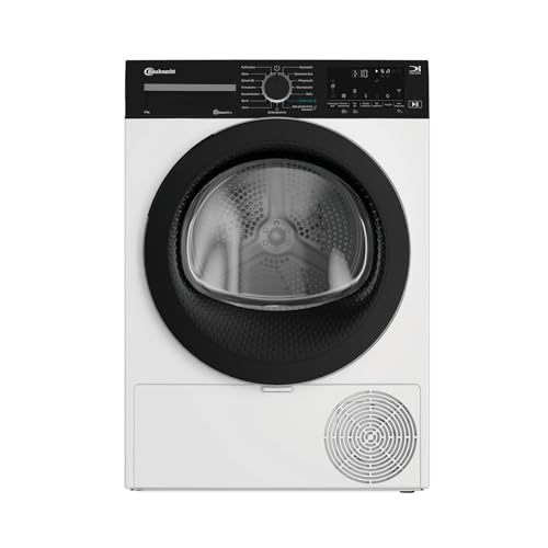 Bauknecht BT 9RC WS Wärmepumpentrockner, 9 kg, Precision Dry – Intelligentes Trocknen, Adaptive Dry, HomeWhiz App, Startzeitvorwahl und Restzeitanzeige, Weiß