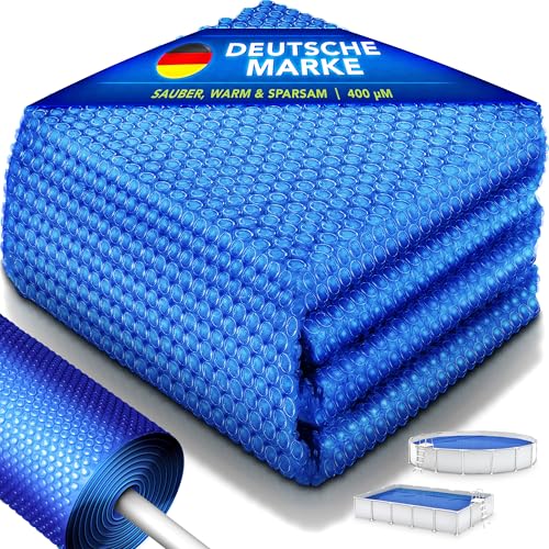 tillvex® Premium Pool Solarabdeckplane 400 µm Rechteckig 800x400 cm | Solarfolie Wärmeplane zuschneidbar | Solarplane Solarabdeckung | Poolheizung Poolsolarplane für Wassererwärmung