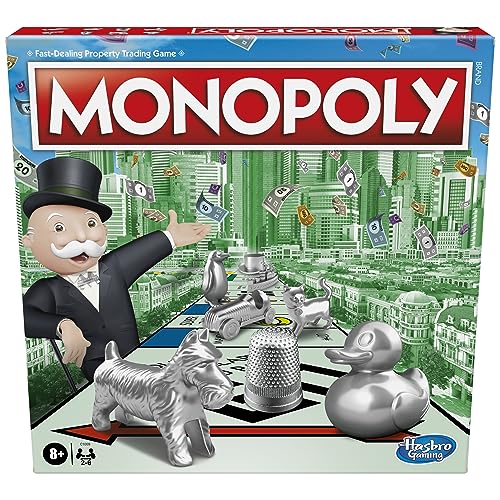 Monopoly Game, Family Board Game for 2 to 6 Players, Monopoly Board Game for Kids Ages 8 and Up, Includes Fan Vote Community Chest Cards, Package May Vary