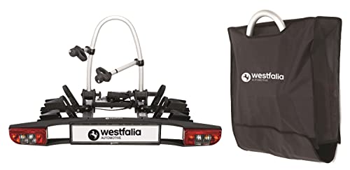 Westfalia BC 60 Fahrradträger für die Anhängerkupplung - inkl. Tasche | Kupplungsträger für 2 Fahrräder | E-Bike geeignet | zusammenklappbar