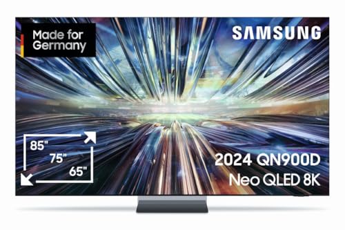 Samsung Neo QLED 8K QN900D Fernseher 85 Zoll, Neo Quantum HDR 8K Pro, Neural Quantum AI Gen3 Prozessor, AI Upscaling, Smart TV, KI TV, GQ85QN900DTXZG, Deutsches Modell