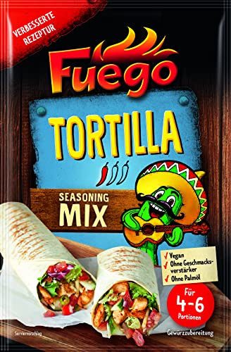 Fuego - Tortilla Seasoning Mix | Ideale Würzmischung für Tortilla-Fillings | Für 4-6 Portionen | Vegan, ohne Geschmacksverstärker | 30 g im Beutel